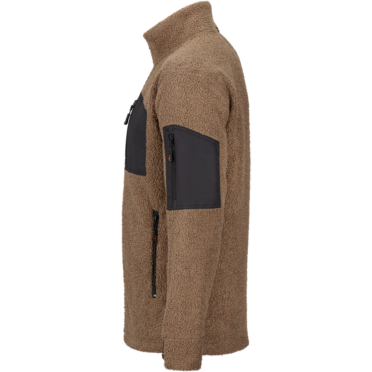 il Lago Prestige Teddyfleece-Jacke Tammo Herren (Braun/Schwarz) Größe L 3/4