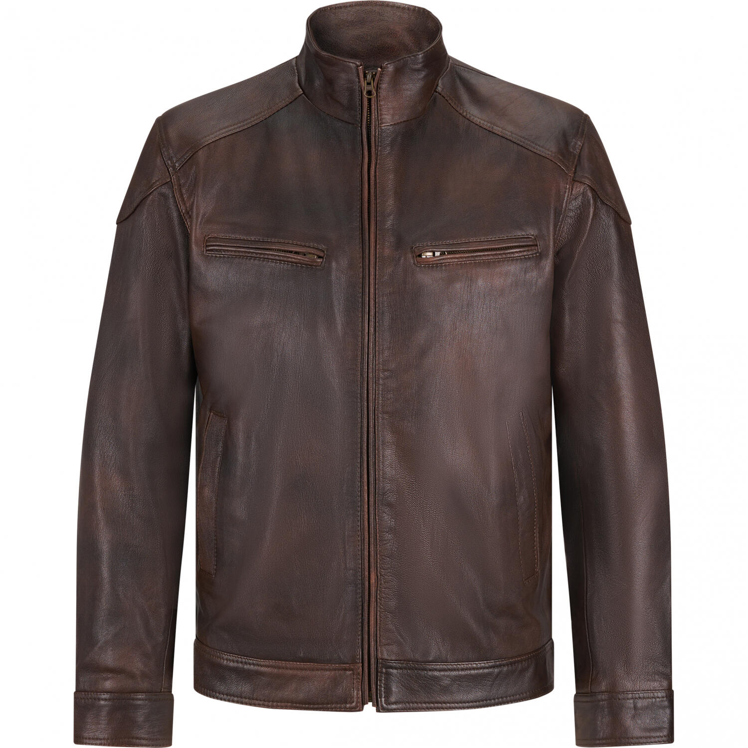 il Lago Prestige Lederjacke Boston Herren (Braun) Größe XXXXL 1/5