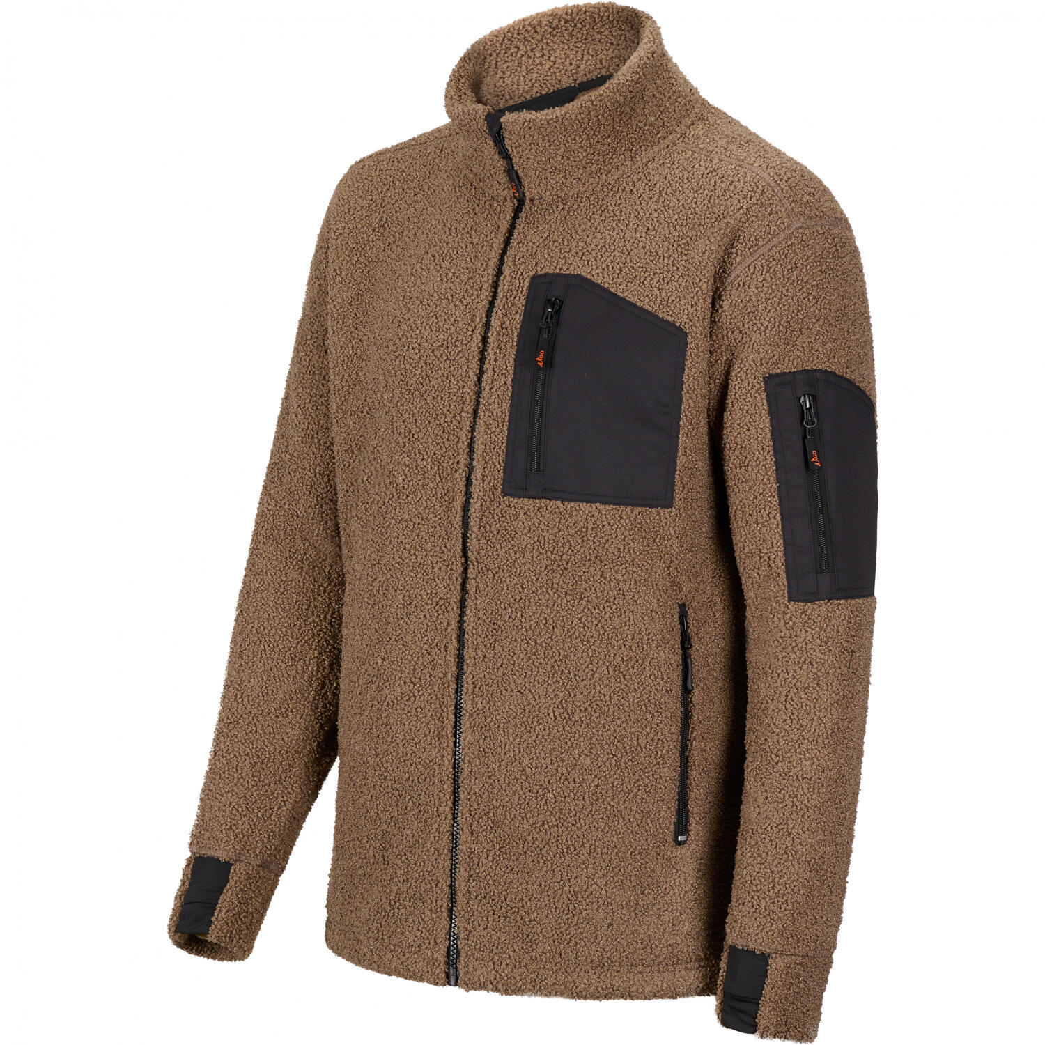 il Lago Prestige Teddyfleece-Jacke Tammo Herren (Braun/Schwarz) Größe L 2/4