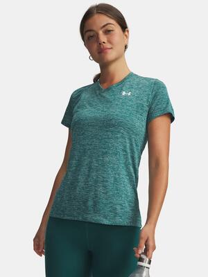 Tshirt met gedraaide vhals en losse pasvorm voor dames (groen)