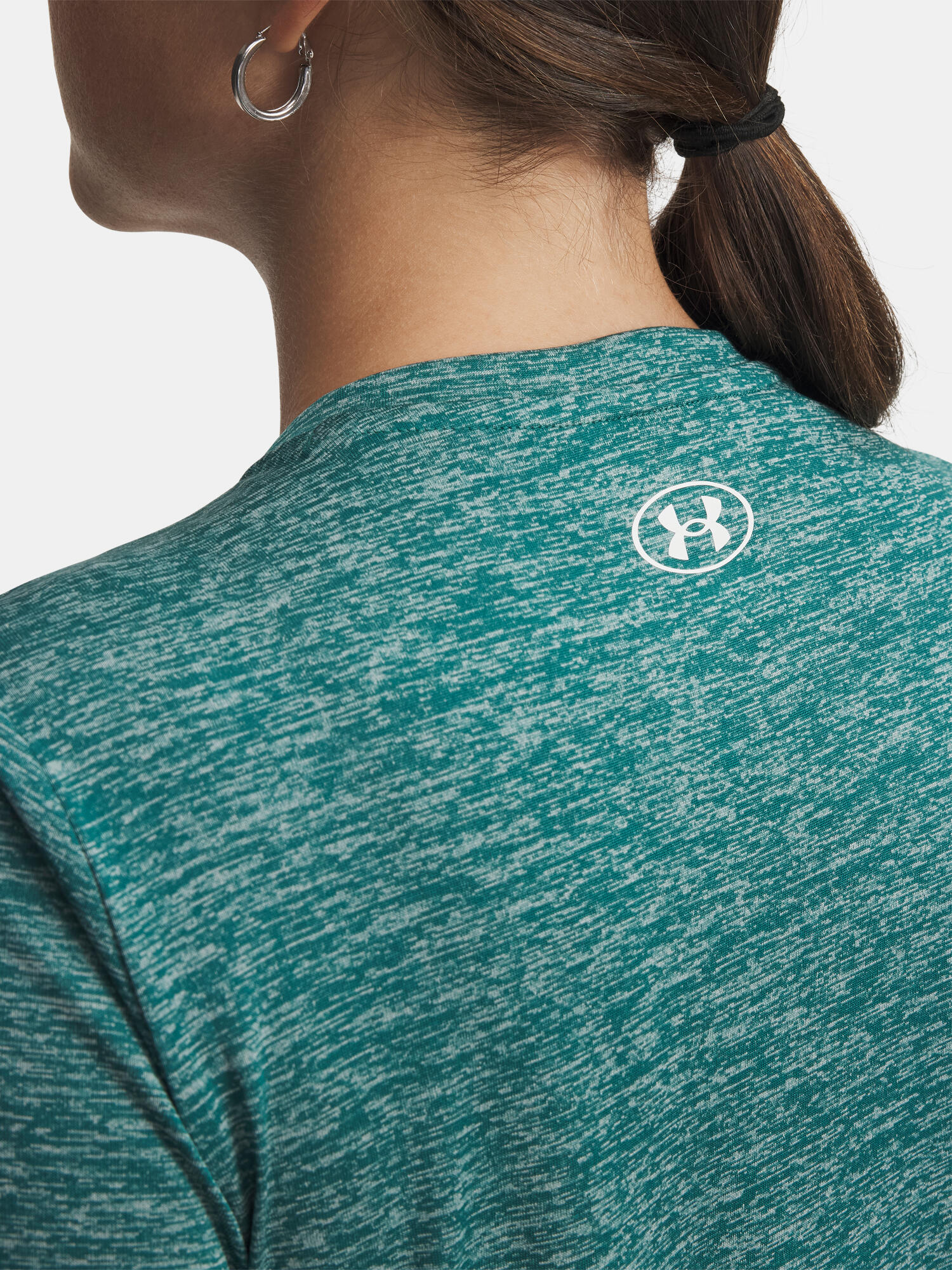 Camiseta Diseño Torcido para Mujer Verde 3/3