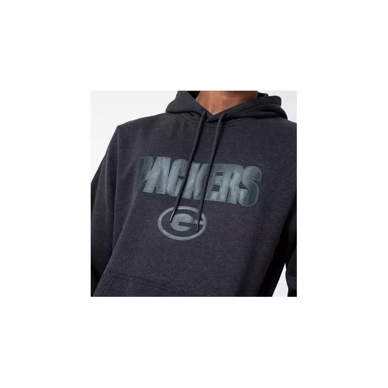 Sweat à capuche NFL Greenbay Packers New Era Pullover Hoody Gris foncé pour homm 2/4
