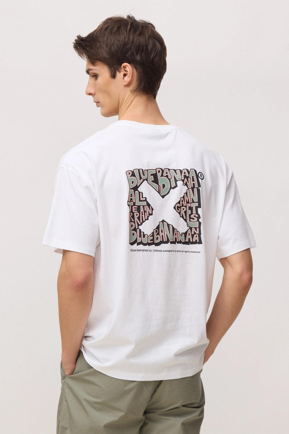 Camiseta Blue Banana Blanca de Algodón 100% Orgánico 2/6