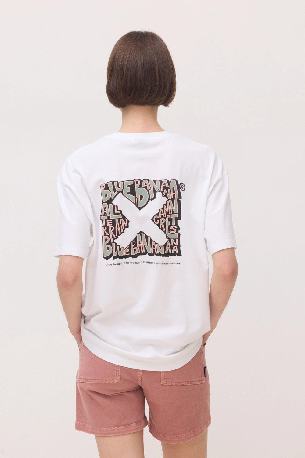 Camiseta Blue Banana Blanca de Algodón 100% Orgánico 5/6