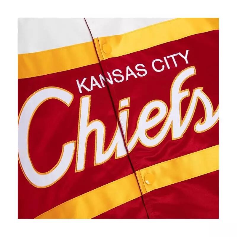 Blouson NFL Kansas City Chiefs Mitchell & Ness Special Script Heavyweight Satin 3/3