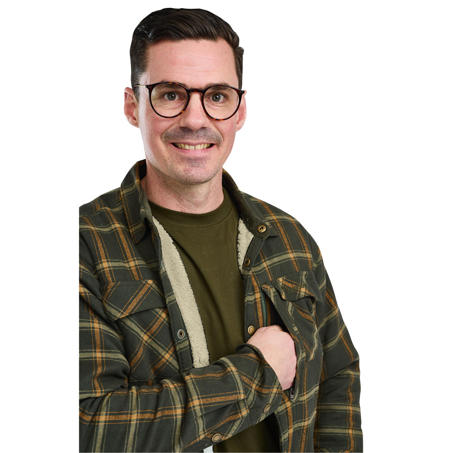 Pinewood Pile Overshirt Herren (D.Green/Bronze) Größe M 2/5