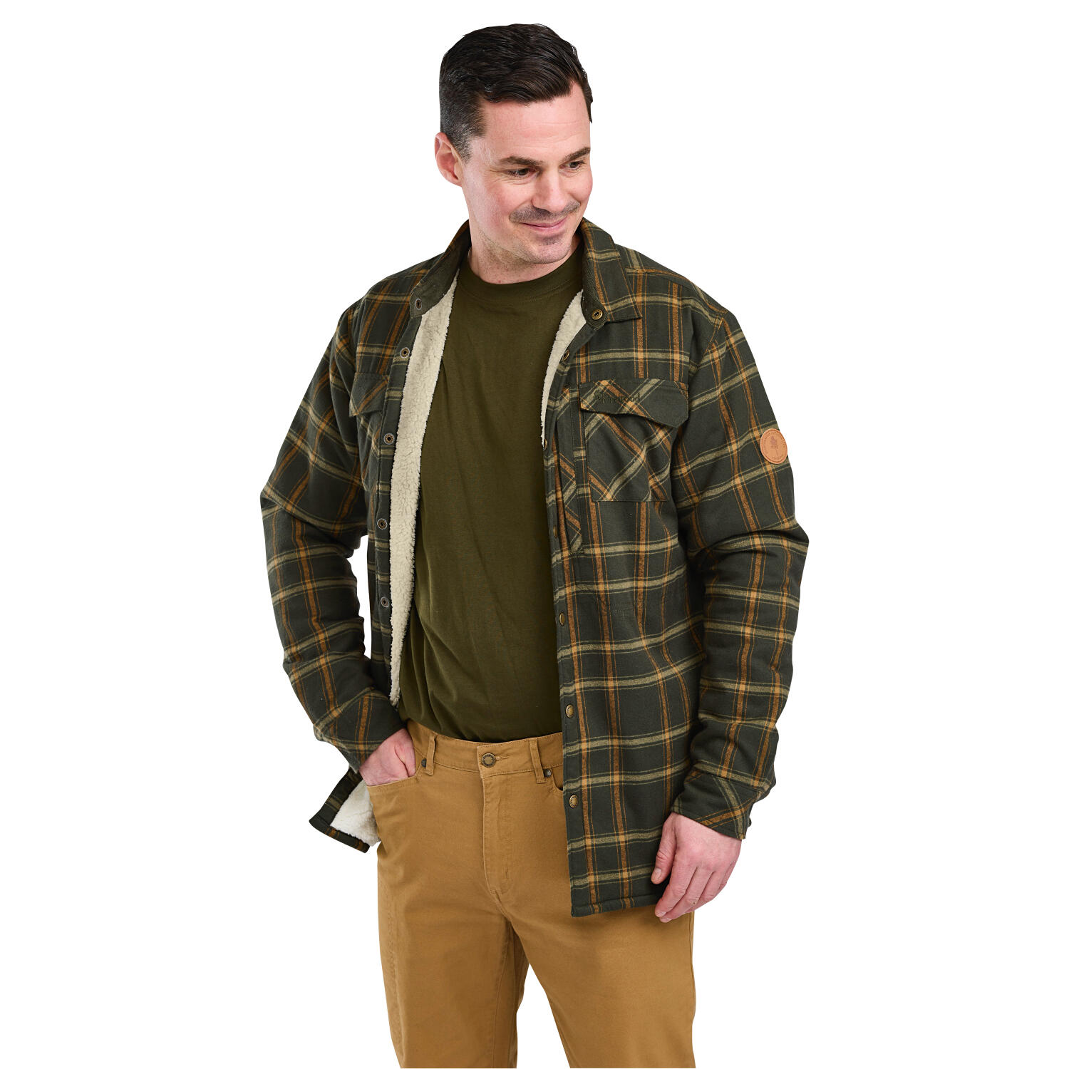 Pinewood Pile Overshirt Herren (D.Green/Bronze) Größe M 5/5
