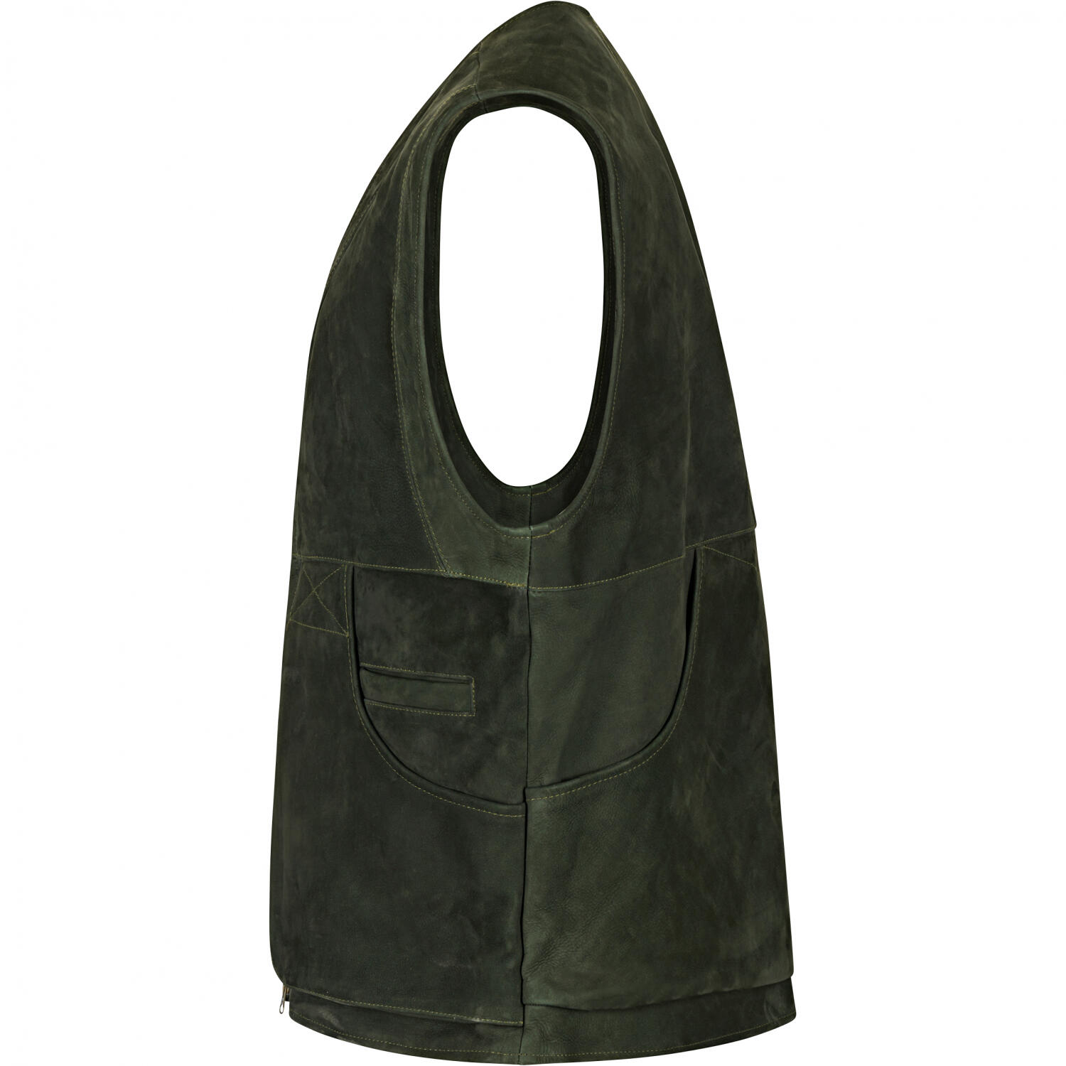 il Lago Prestige Lederweste Field Vest Herren (Oliv) Größe M 4/4