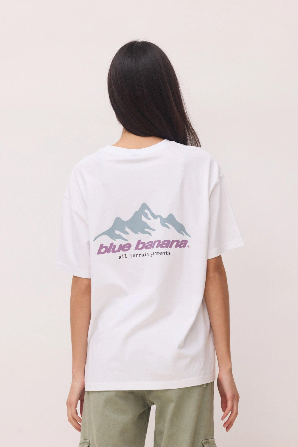 Camiseta Blue Banana Blanca de Algodón 100% Orgánico 5/6