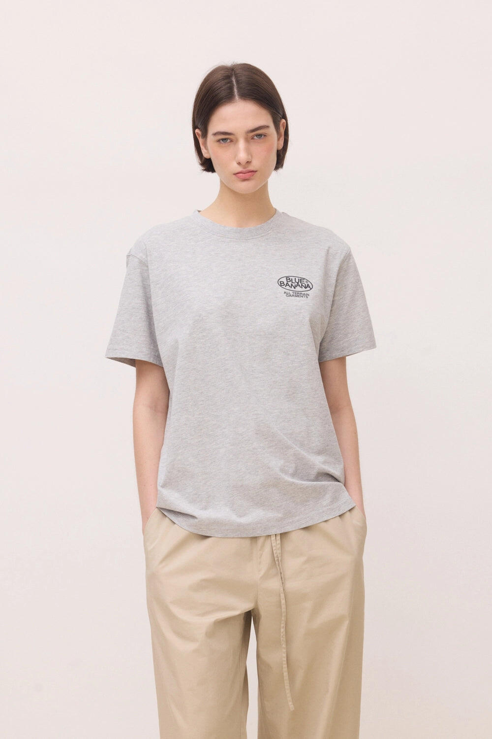 Camiseta Blue Banana Grey Melange de Algodón 100% Orgánico 4/6