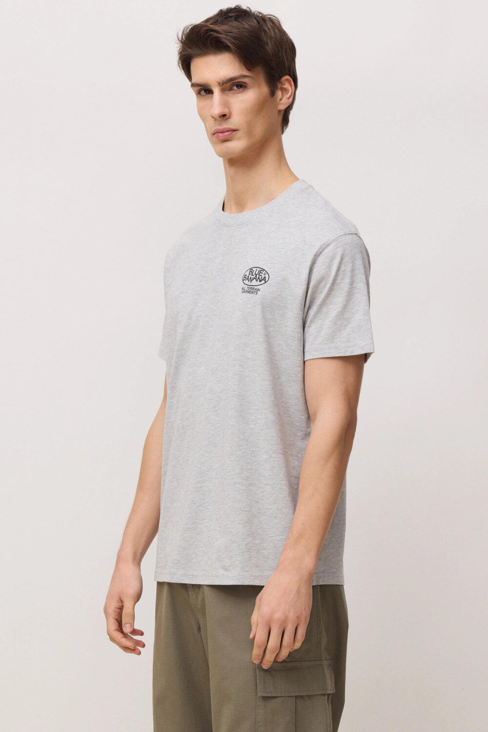 Camiseta Blue Banana Grey Melange de Algodón 100% Orgánico 1/6