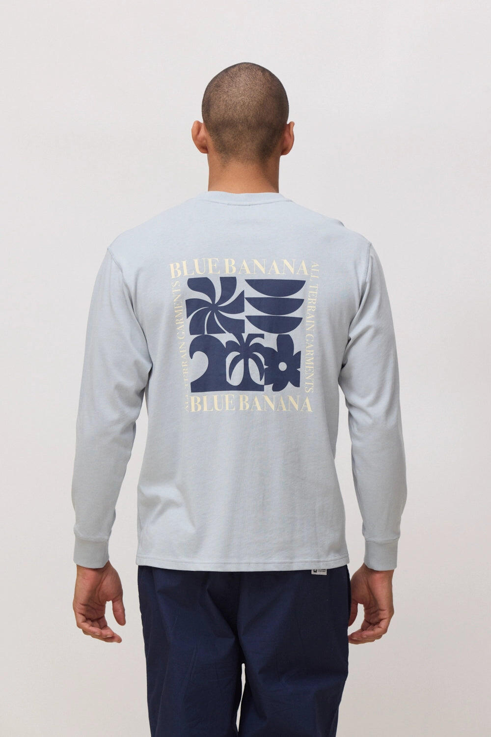 Camiseta Manga Larga Blue Banana Frost de Algodón 100% Orgánico 2/6