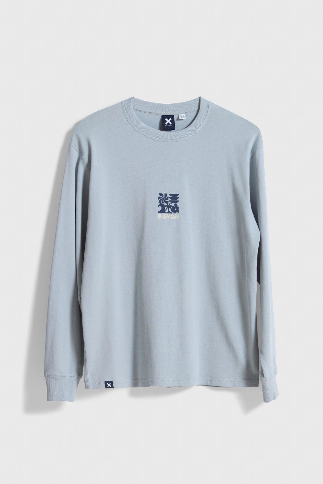 Camiseta Manga Larga Blue Banana Frost de Algodón 100% Orgánico 6/6