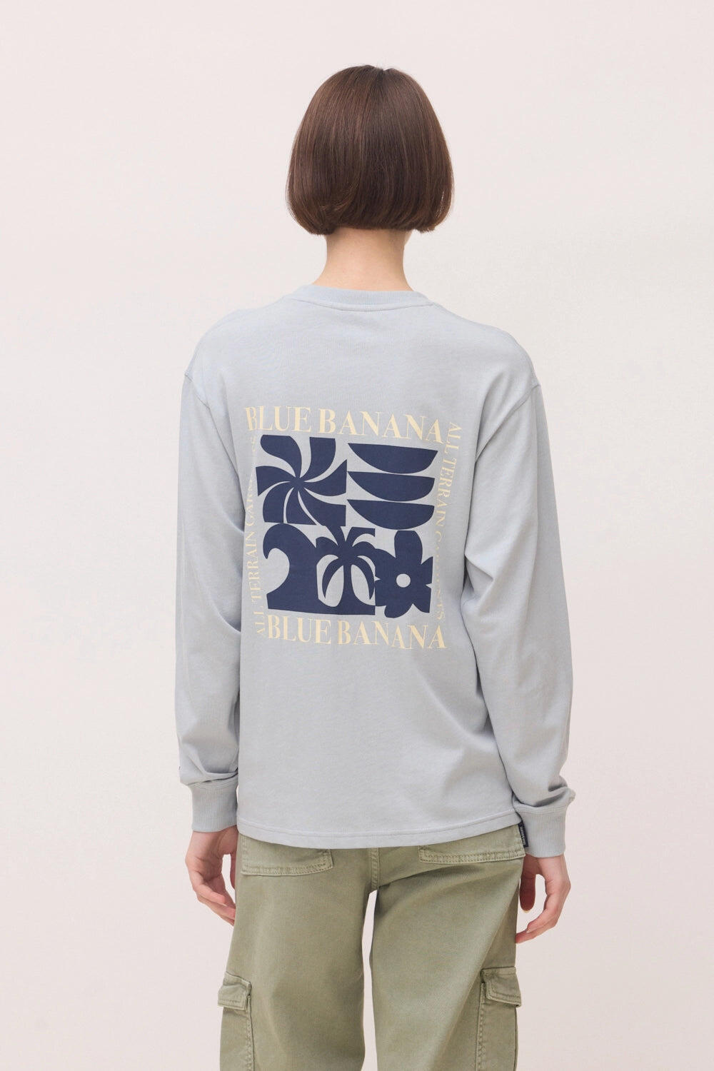 Camiseta Manga Larga Blue Banana Frost de Algodón 100% Orgánico 5/6