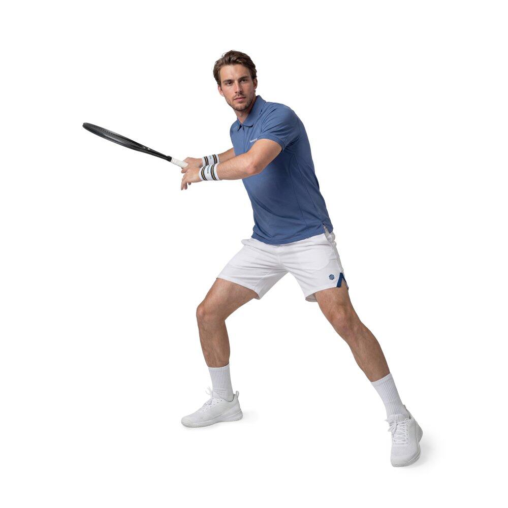 Polo de tennis demi-zip homme Player Navy Bleu 3/6