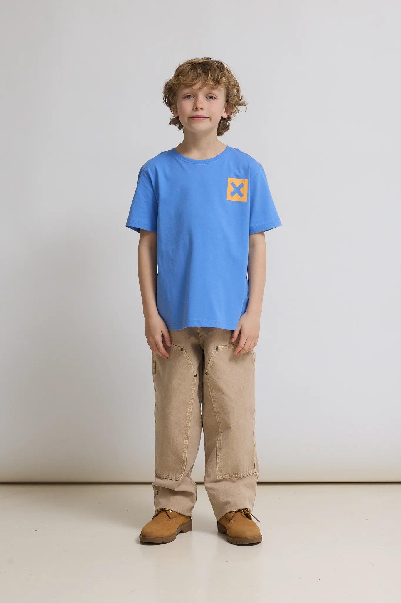 Camiseta Kids Blue Banana Jay Blue de Algodón 100% Orgánico 3/4