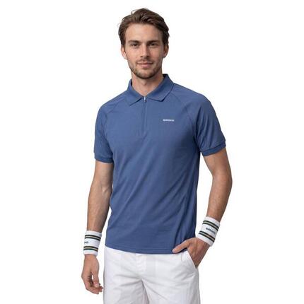 Polo de tennis demi-zip homme Player Navy Bleu