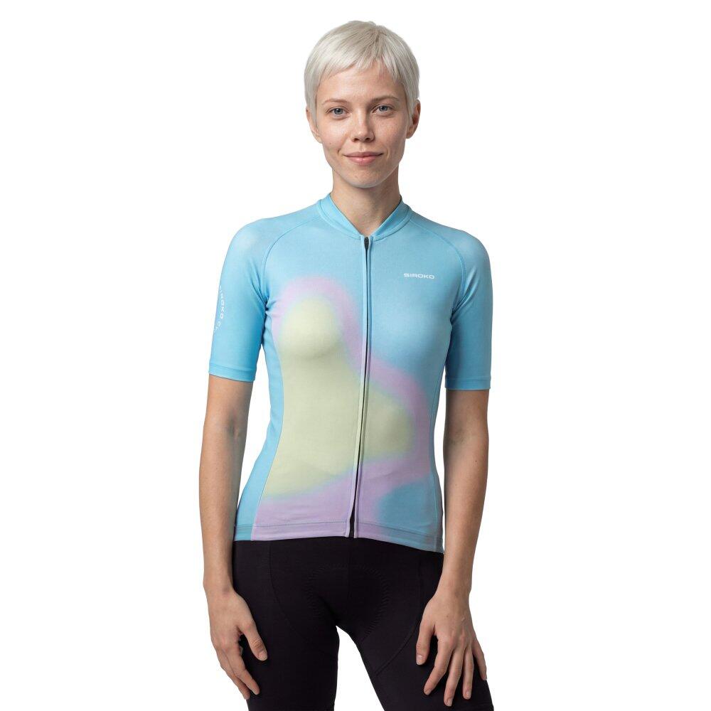 Women Cycling 's short sleeve jersey M2-W NRC Blue Blue