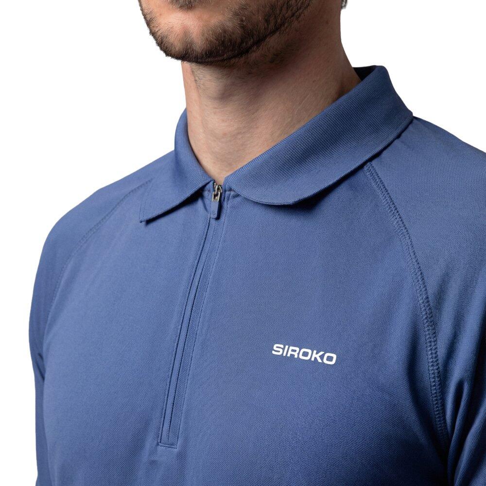 Polo de tennis demi-zip homme Player Navy Bleu 4/6