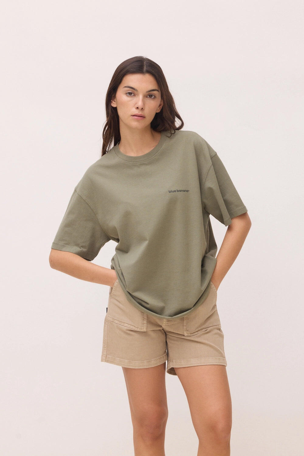 Camiseta Blue Banana Olive Green de Algodón 100% Orgánico 4/7