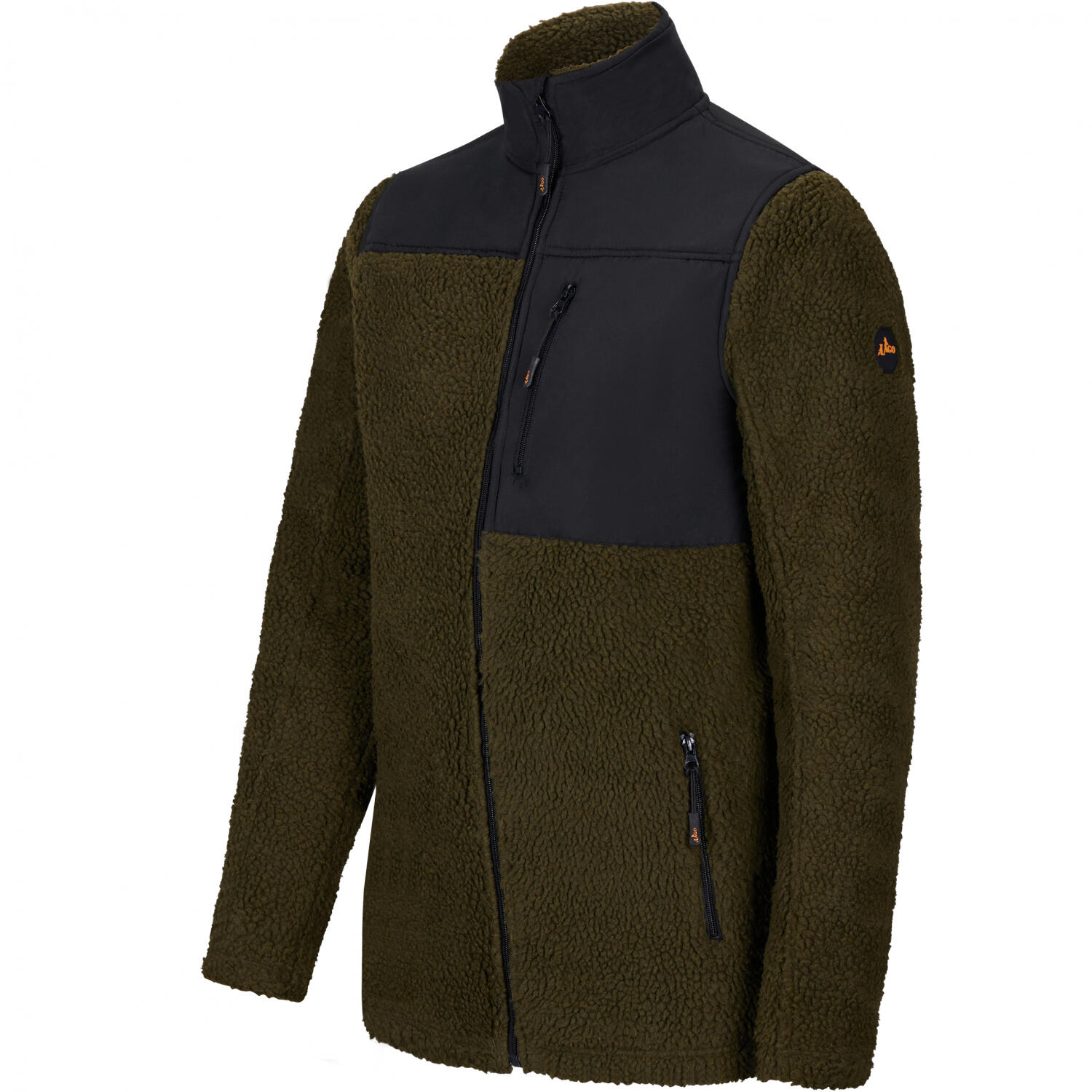 il Lago Basic Faserpelzjacke Kanada Herren (Oliv/Schwarz) Größe 3XL 2/4
