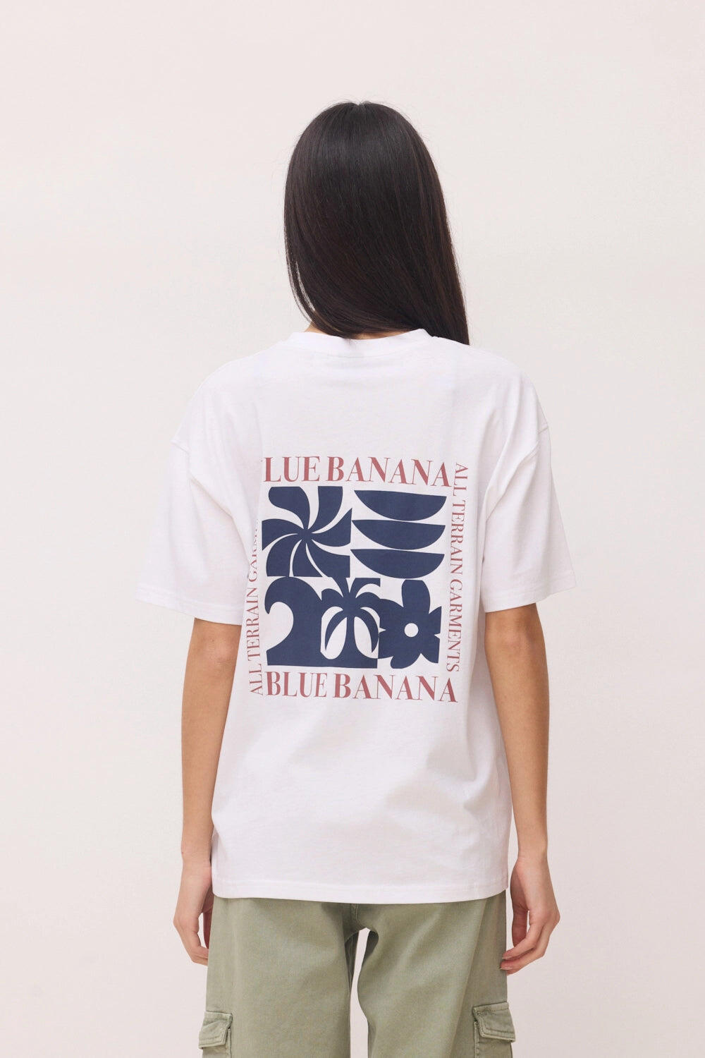 Camiseta Blue Banana Blanca de Algodón 100% Orgánico 5/6