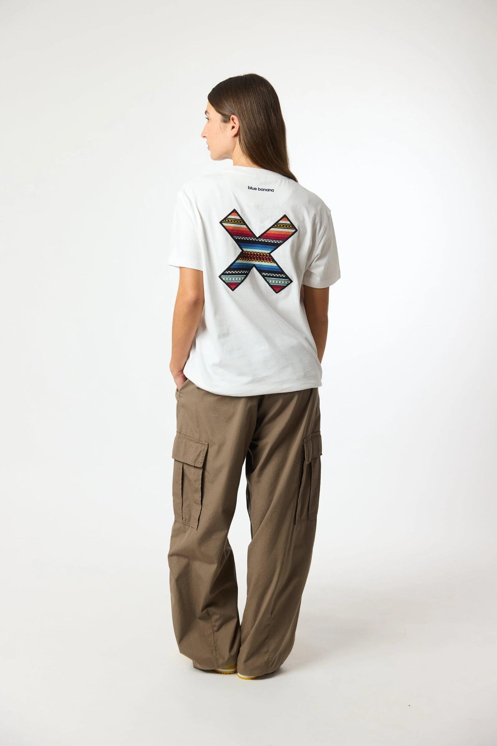 Camiseta Blue Banana Blanca de Algodón 100% Orgánico 5/6
