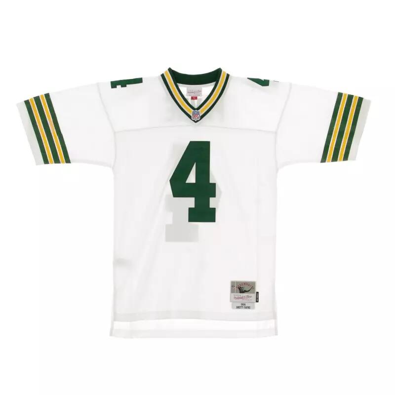 Maillot NFL Brett Favre Greenbay Packers 1996 Mitchell & Ness Legacy Retro Blanc 1/2