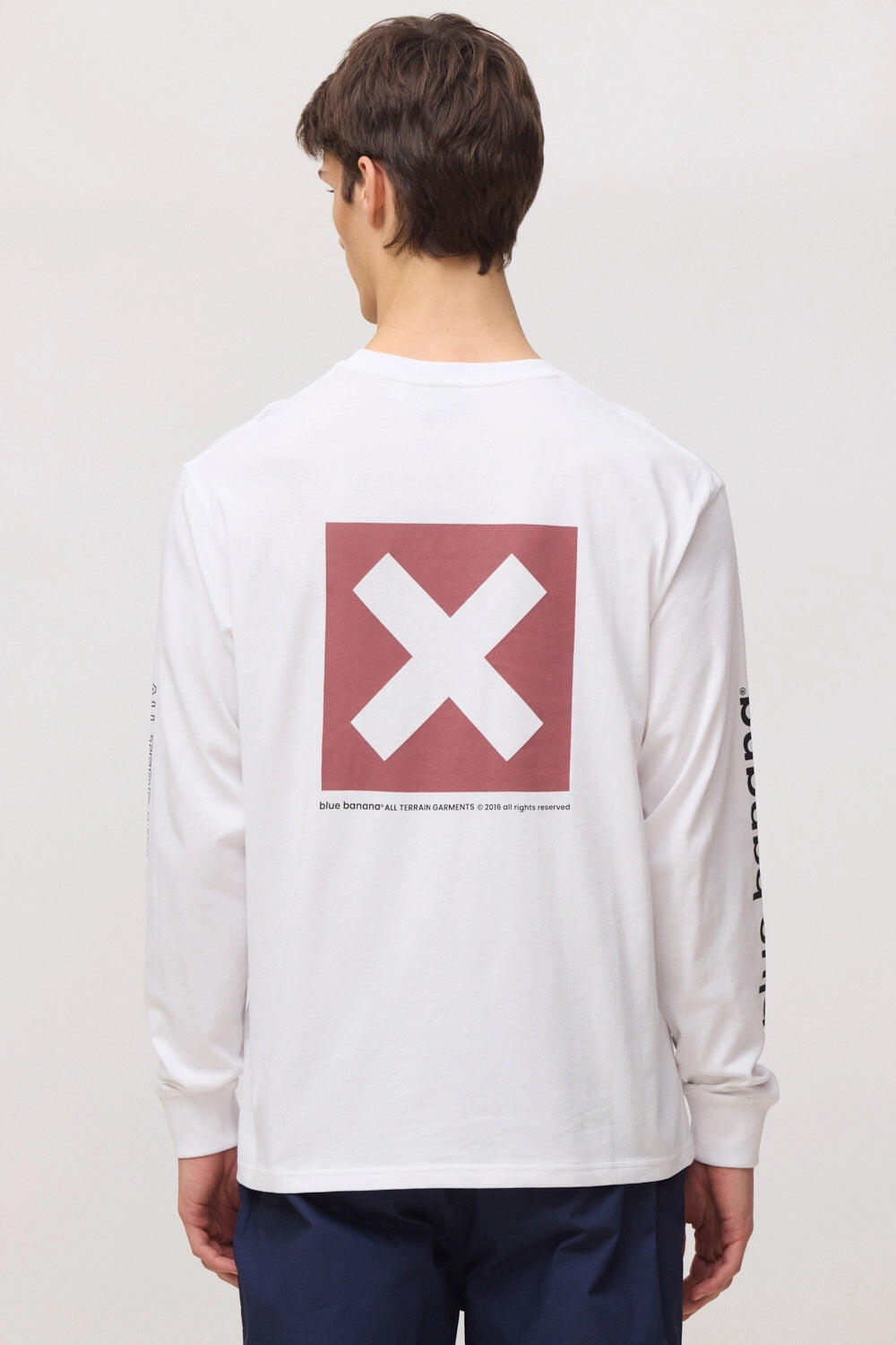 Camiseta Manga Larga Blue Banana Blanca de Algodón 100% Orgánico 2/7
