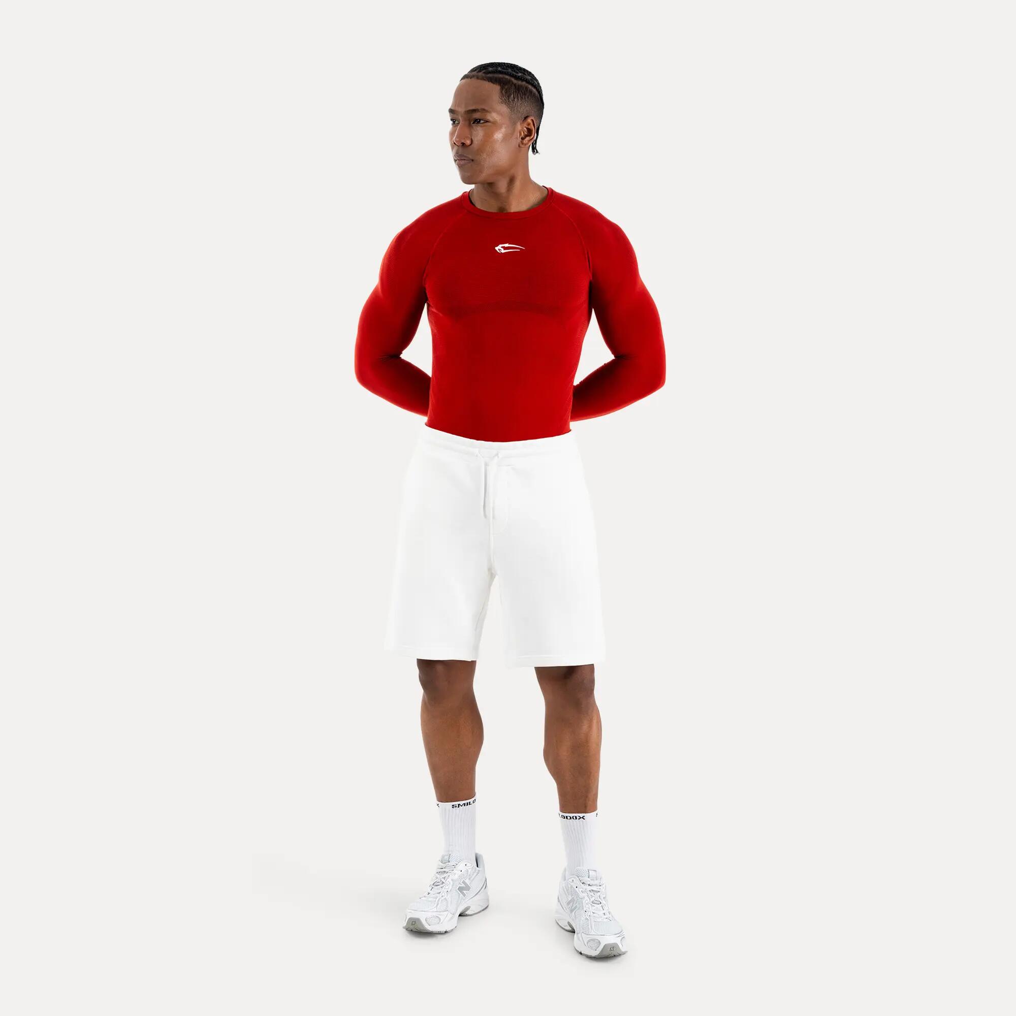 Herren Longsleeve Carnos Dunkel Rot 3/5