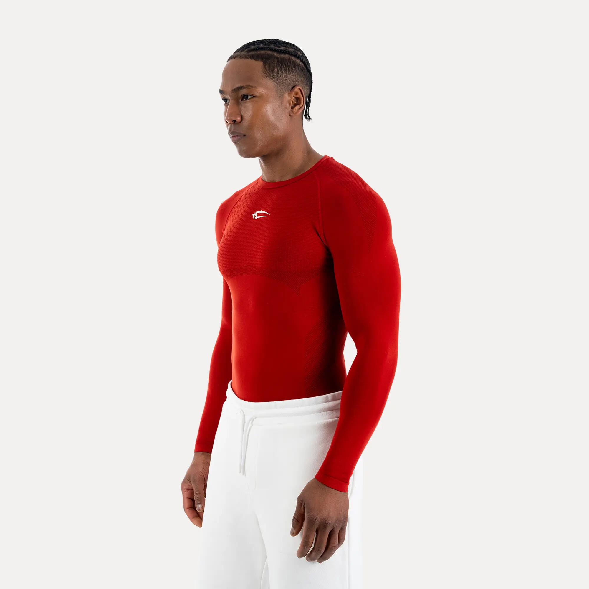 Herren Longsleeve Carnos Dunkel Rot 2/5