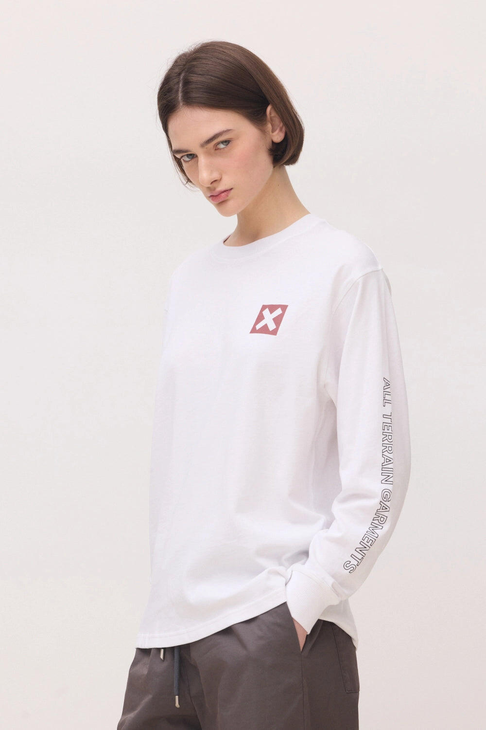 Camiseta Manga Larga Blue Banana Blanca de Algodón 100% Orgánico 4/7