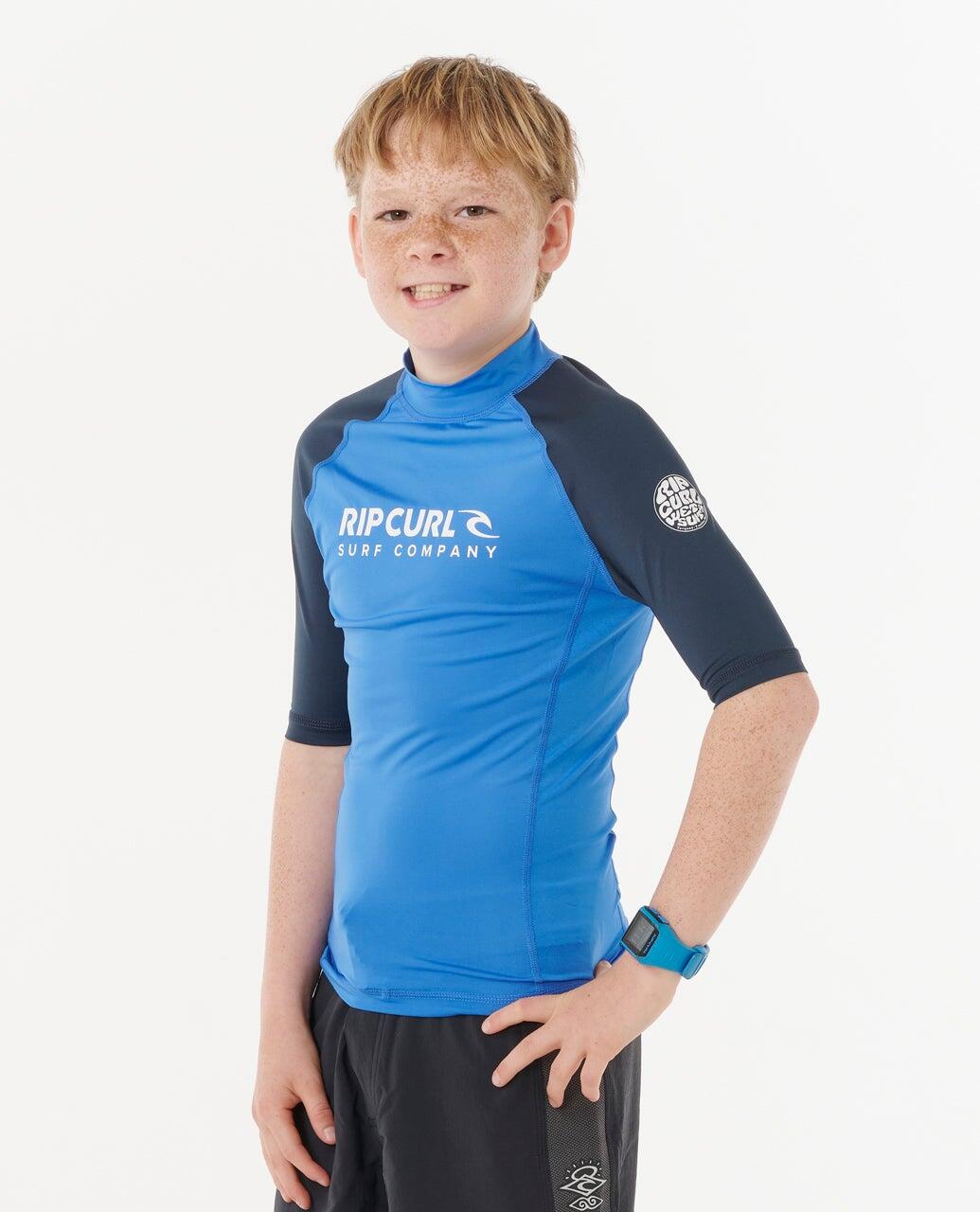 Camiseta anti-UV Unisex Shock UPF manches courtes enfant - Blue Gum 3/7