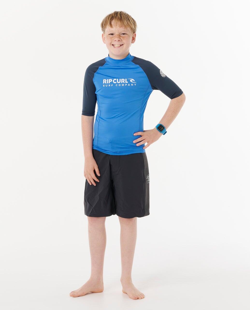 Camiseta anti-UV Unisex Shock UPF manches courtes enfant - Blue Gum 7/7