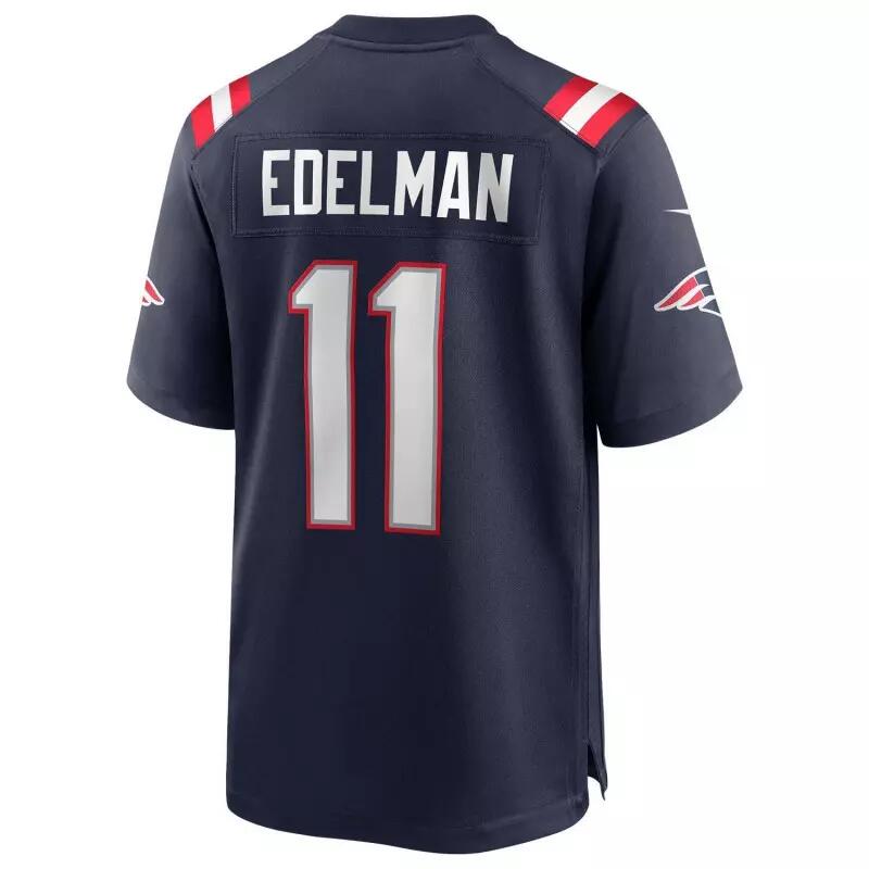 Maillot NFL Julian Edelman New England Patriots Nike Game Team colour bleu marin 2/5