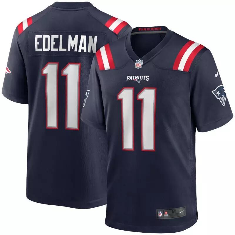 Maillot NFL Julian Edelman New England Patriots Nike Game Team colour bleu marin 5/5
