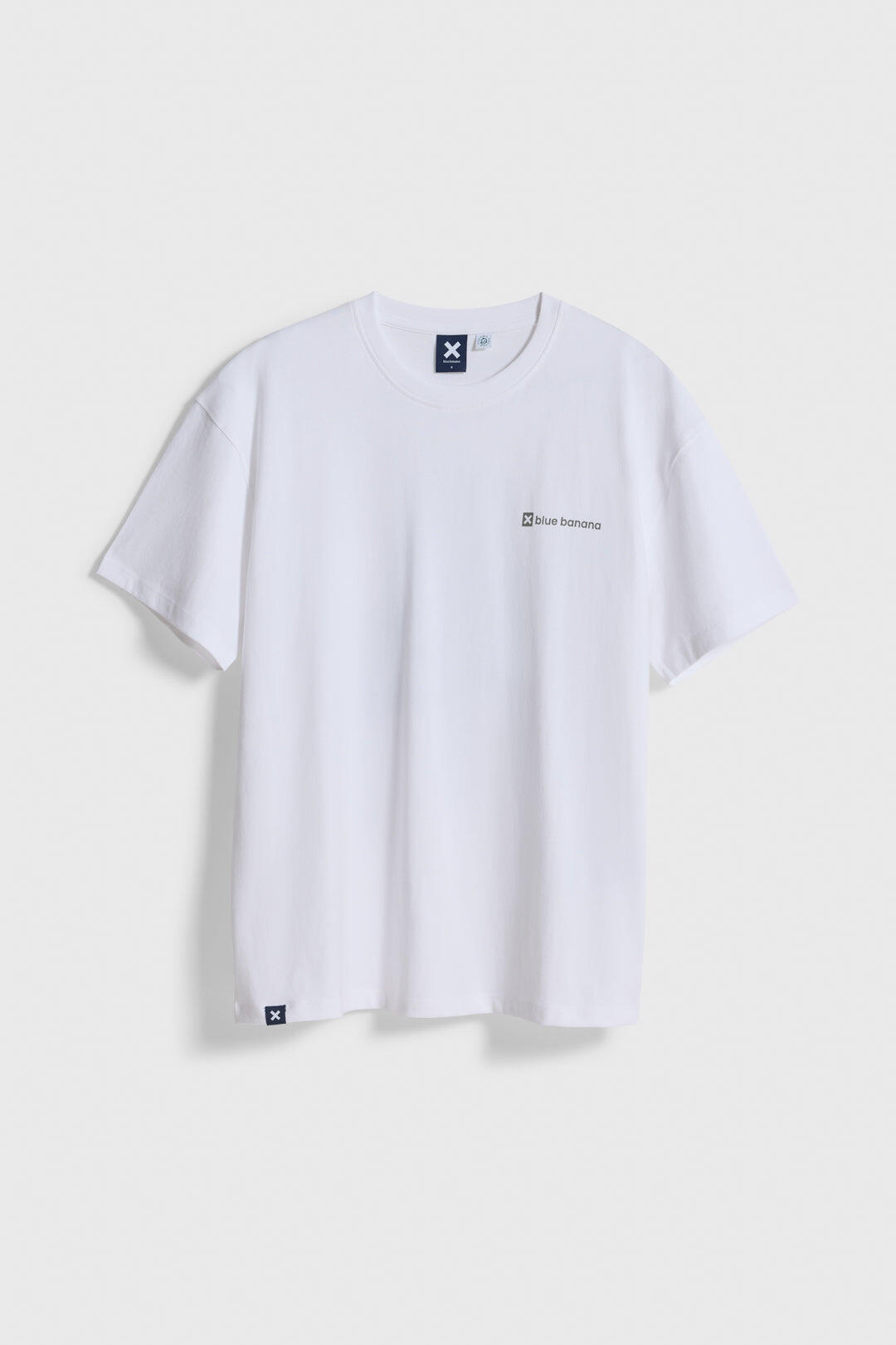 Camiseta Blue Banana Blanca de Algodón 100% Orgánico 7/7