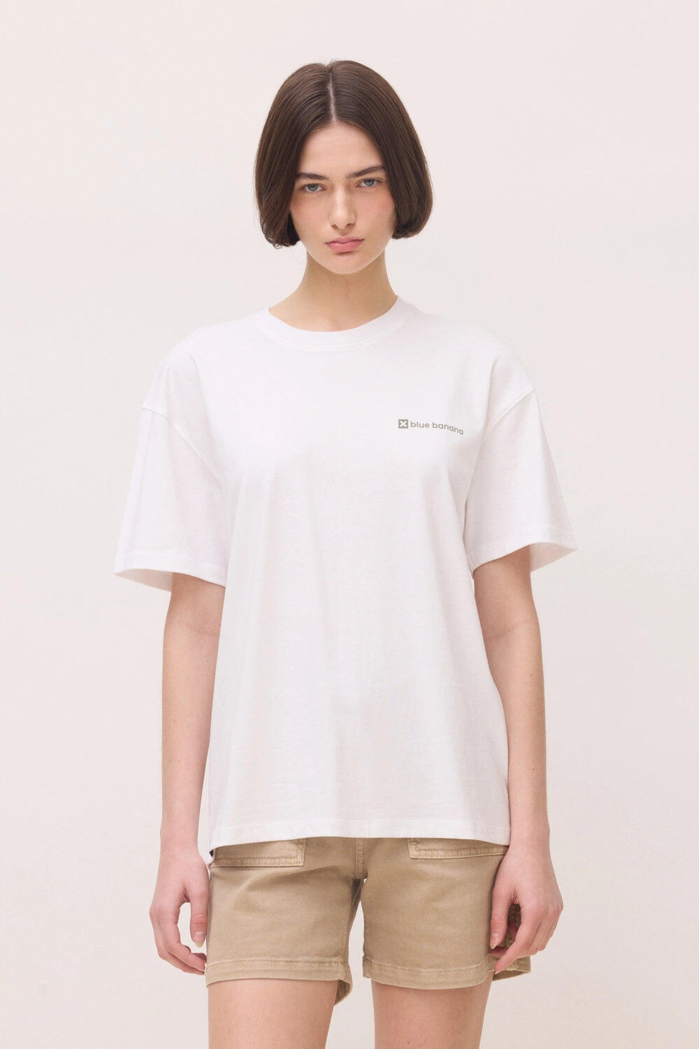 Camiseta Blue Banana Blanca de Algodón 100% Orgánico 4/7