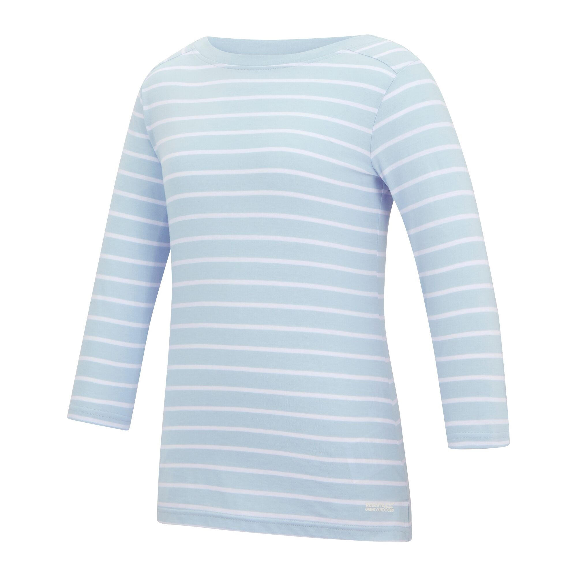 Tshirt Motif/style Rayé BAYLETTE Femme (Blanc Ciel / Blanc) 3/5