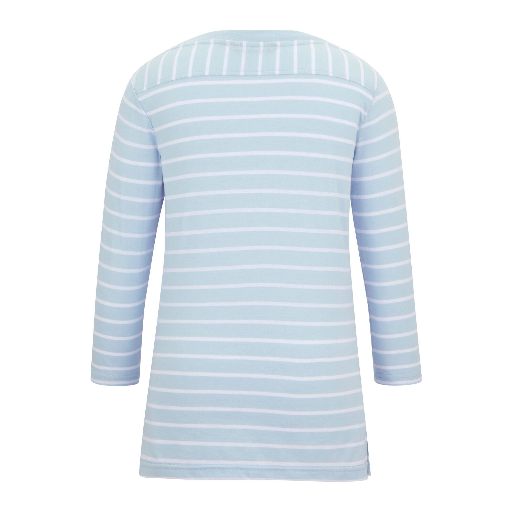 Tshirt Motif/style Rayé BAYLETTE Femme (Blanc Ciel / Blanc) 2/5