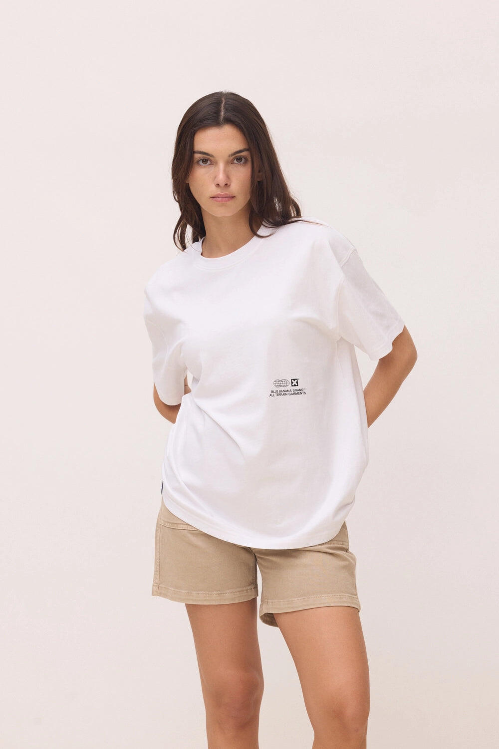 Camiseta Blue Banana Blanca de Algodón 100% Orgánico 4/6
