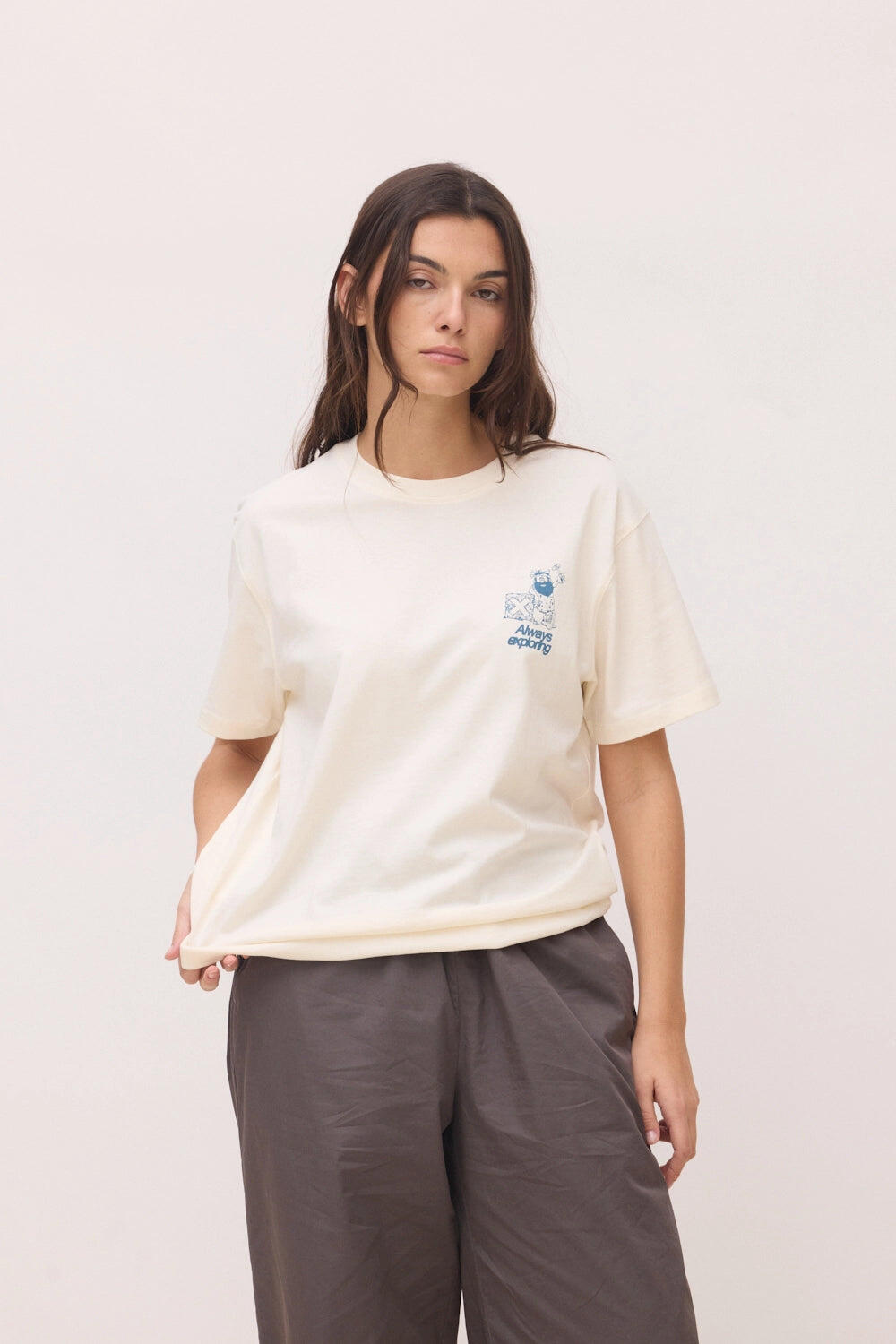 Camiseta Blue Banana Blanco Roto de Algodón 100% Orgánico 4/6