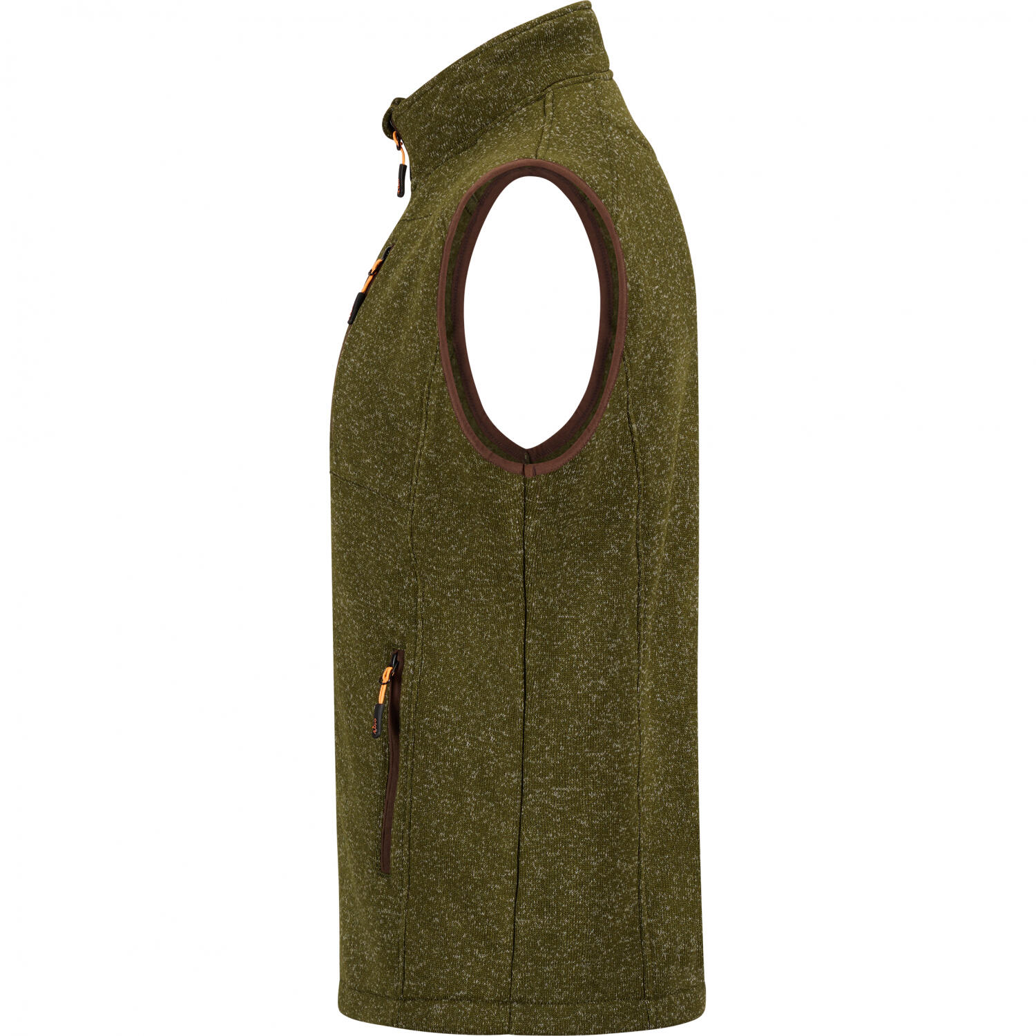 il Lago Prestige Strickfleece-Weste Eric Herren (Oliv) Größe L 3/4