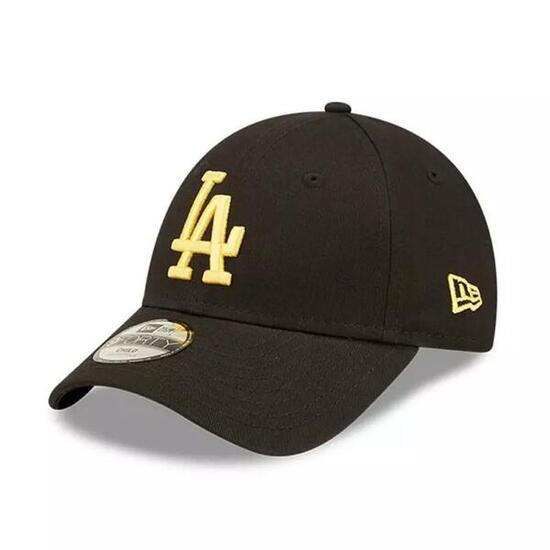 Casquette MLB Los Angeles Dodgers New Era League Essential 9Forty noir or pour E