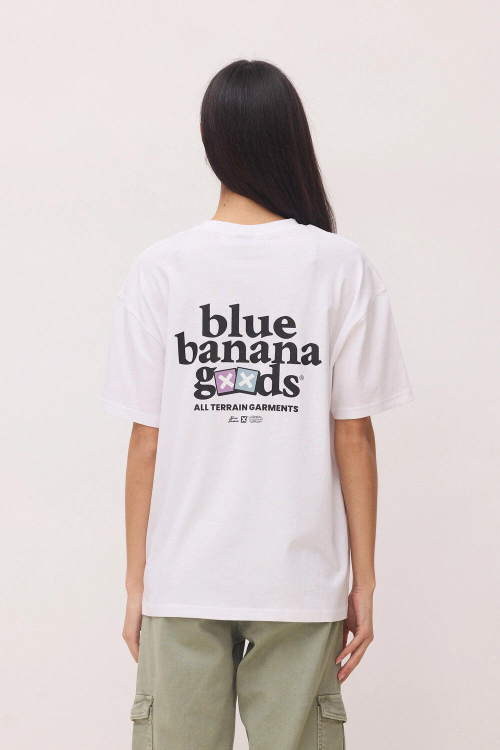 Camiseta Blue Banana Blanca de Algodón 100% Orgánico 5/6