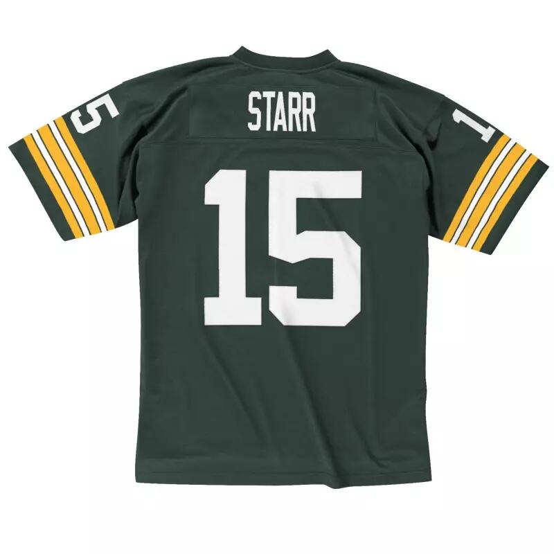 Maillot NFL Bart Starr Greenbay Packers 1969 Mitchell & Ness Legacy Retro Vert p 2/2