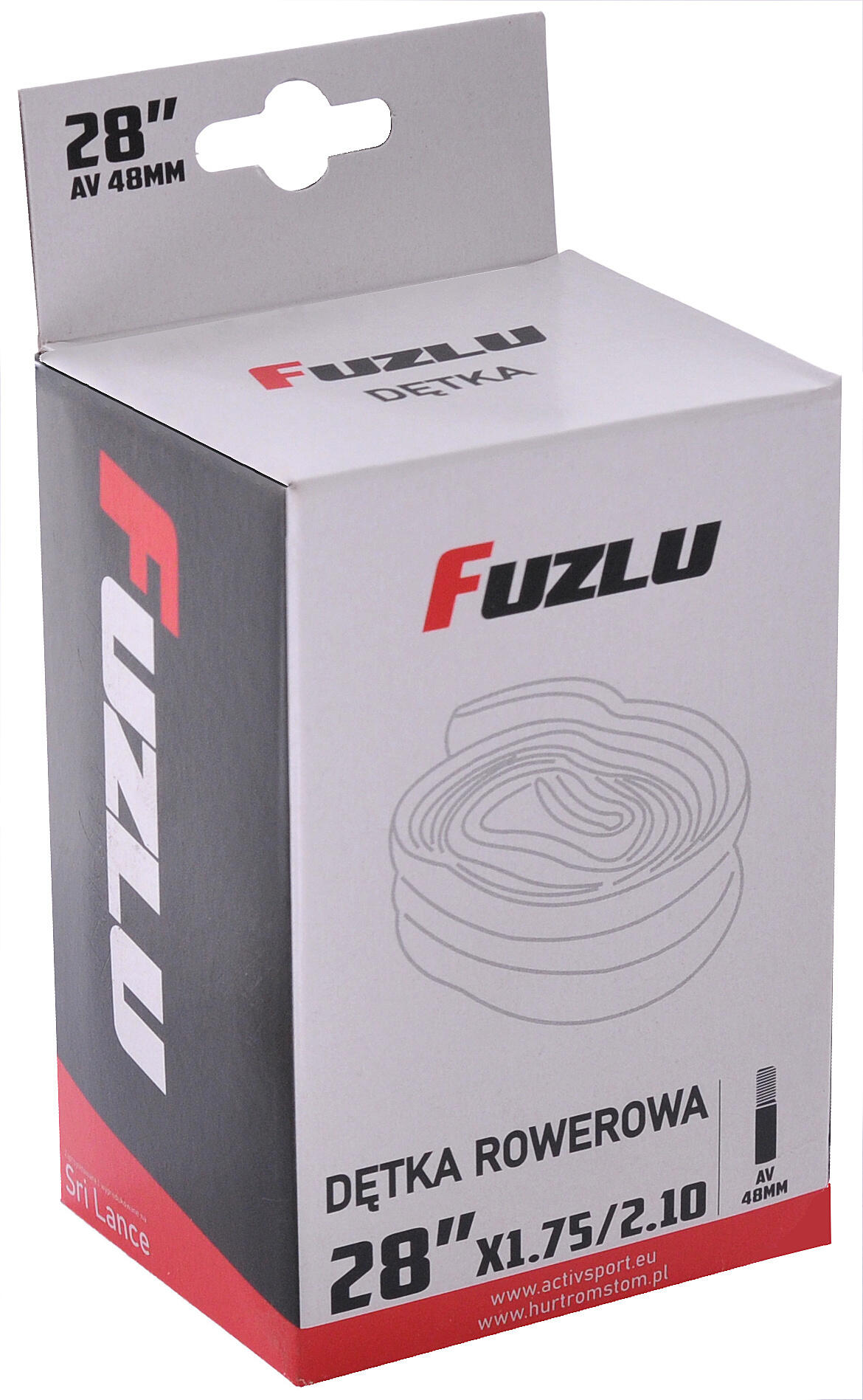 Dętka rowerowa 28x1.75-2.10 Fuzlu zawór AV 48 mm