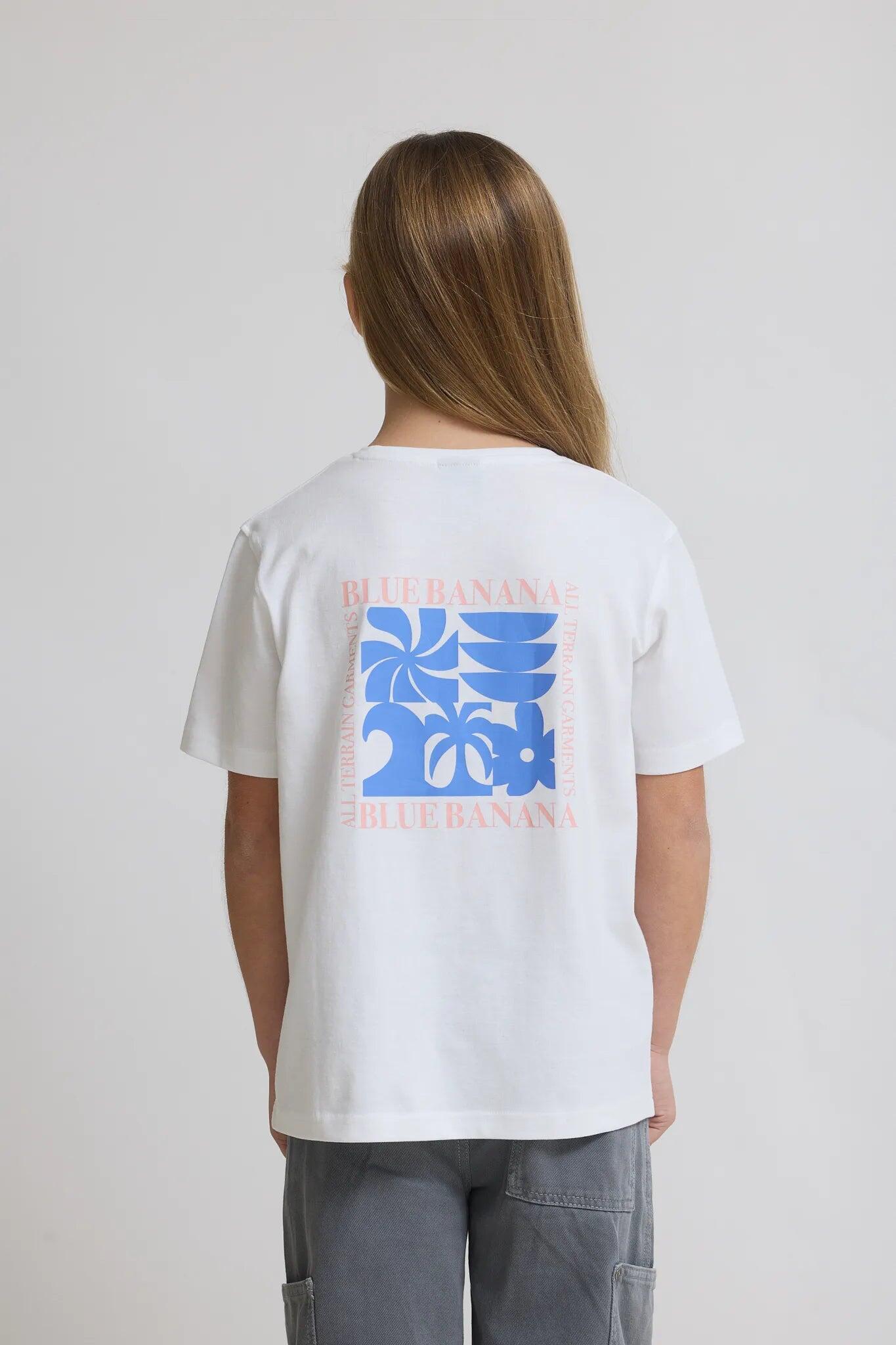 Camiseta Kids Blue Banana Blanca de Algodón 100% Orgánico 2/4