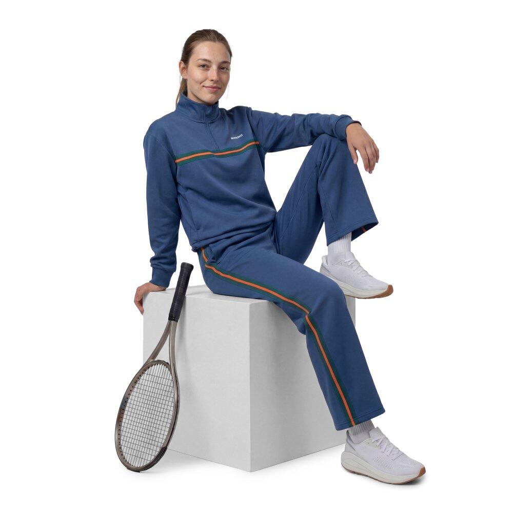 Sweat de tennis demi-zip femme Tiebreak-W Navy Bleu 3/6