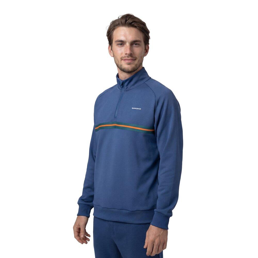 Męska bluza tenisowa ze stójką Siroko Tiebreak Navy